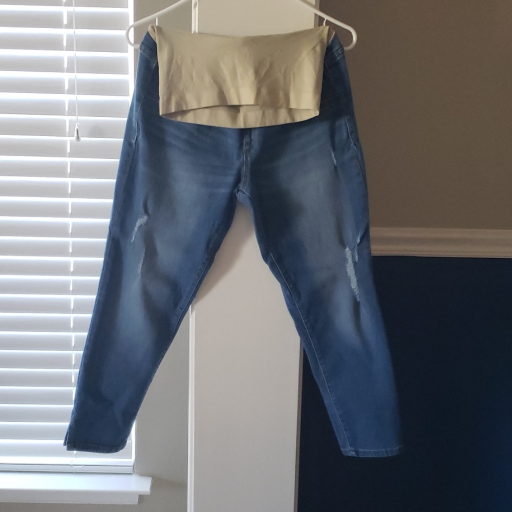 Maternity pants w/ belly band